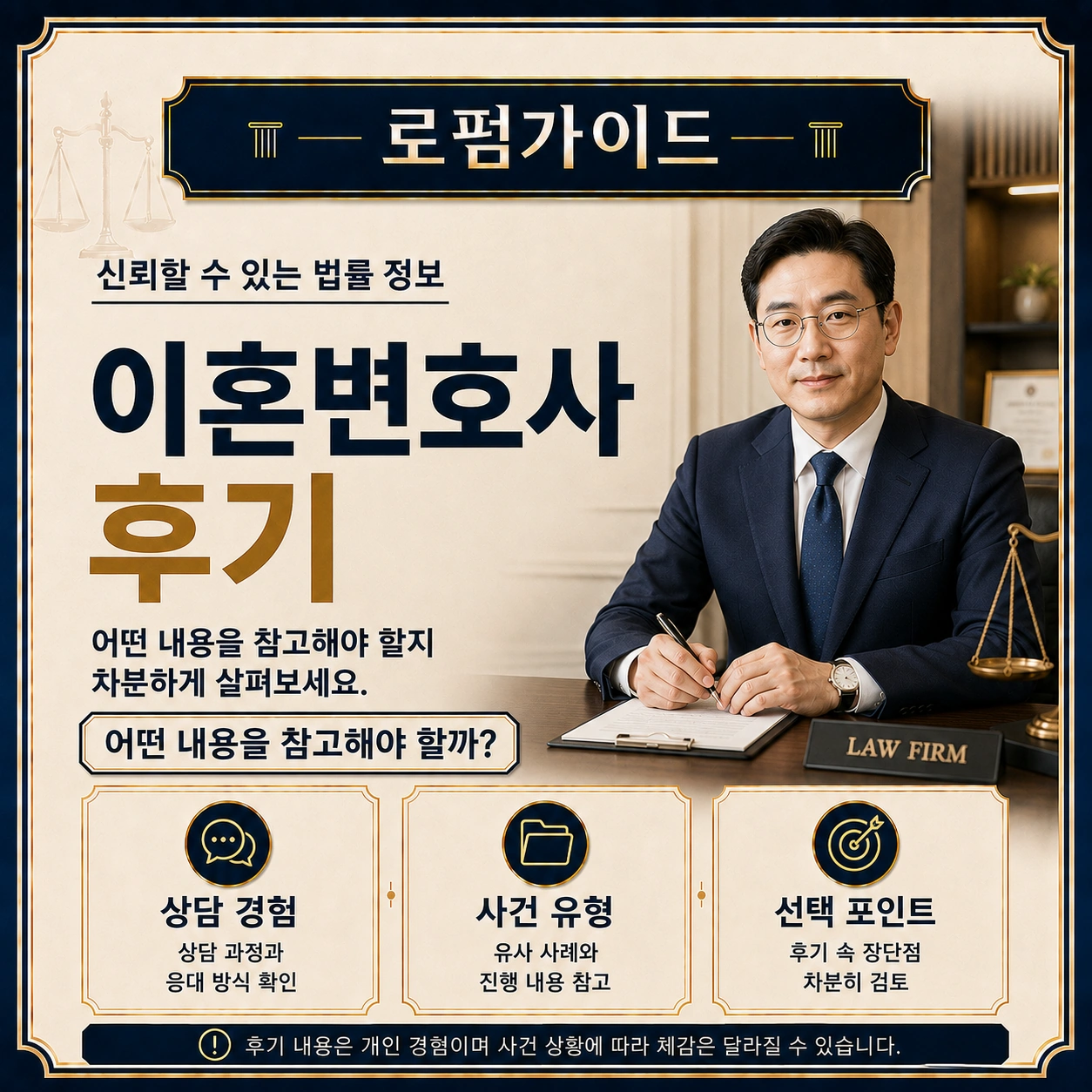 이혼전문변호사 후기 확인 안내 썸네일